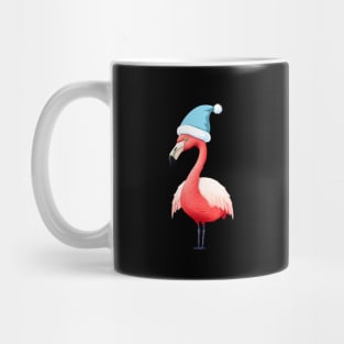 Funny Flamingo Santa Tropical Christmas Mug